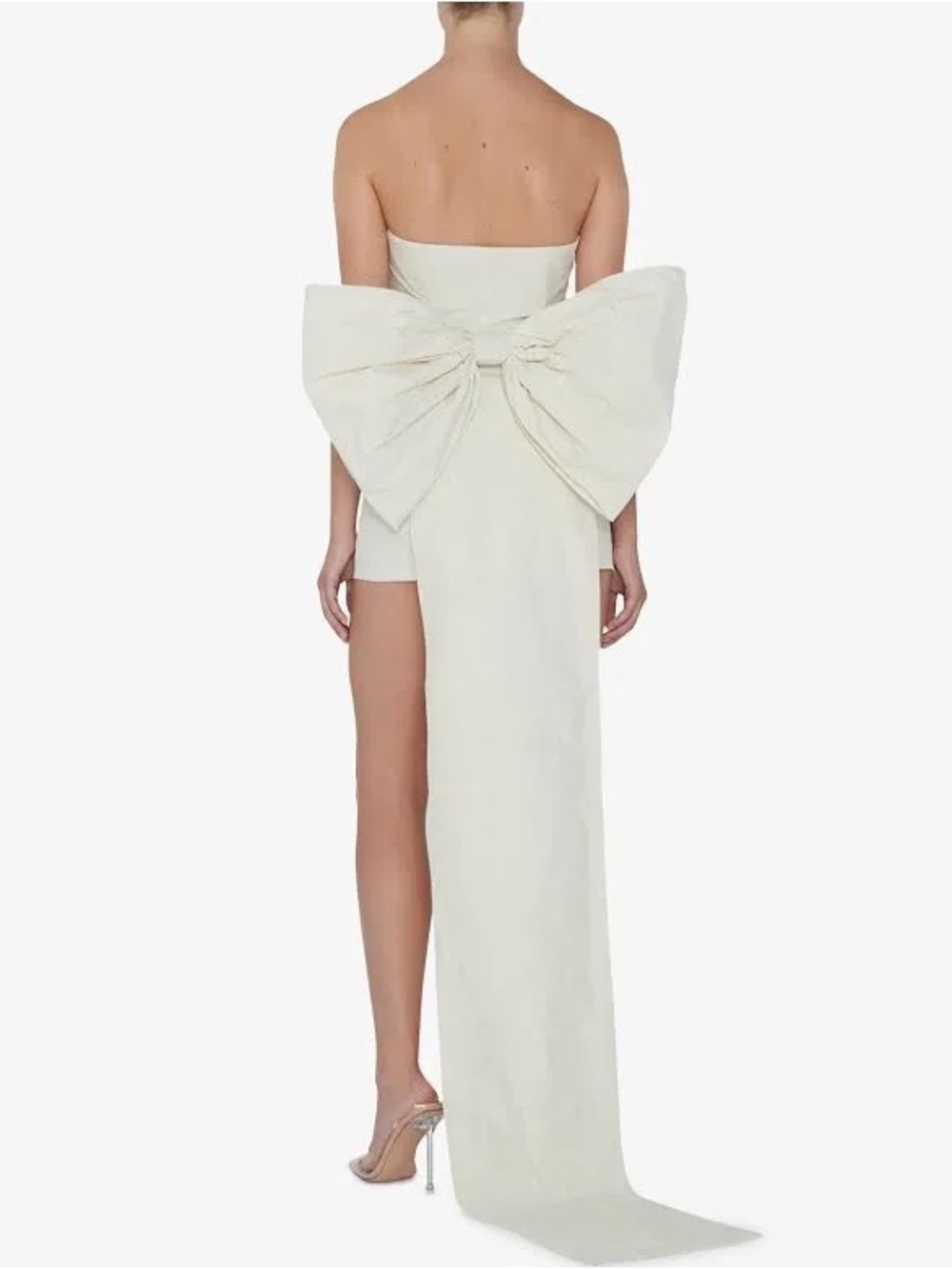 Strapless Ivory mini dress Bridal